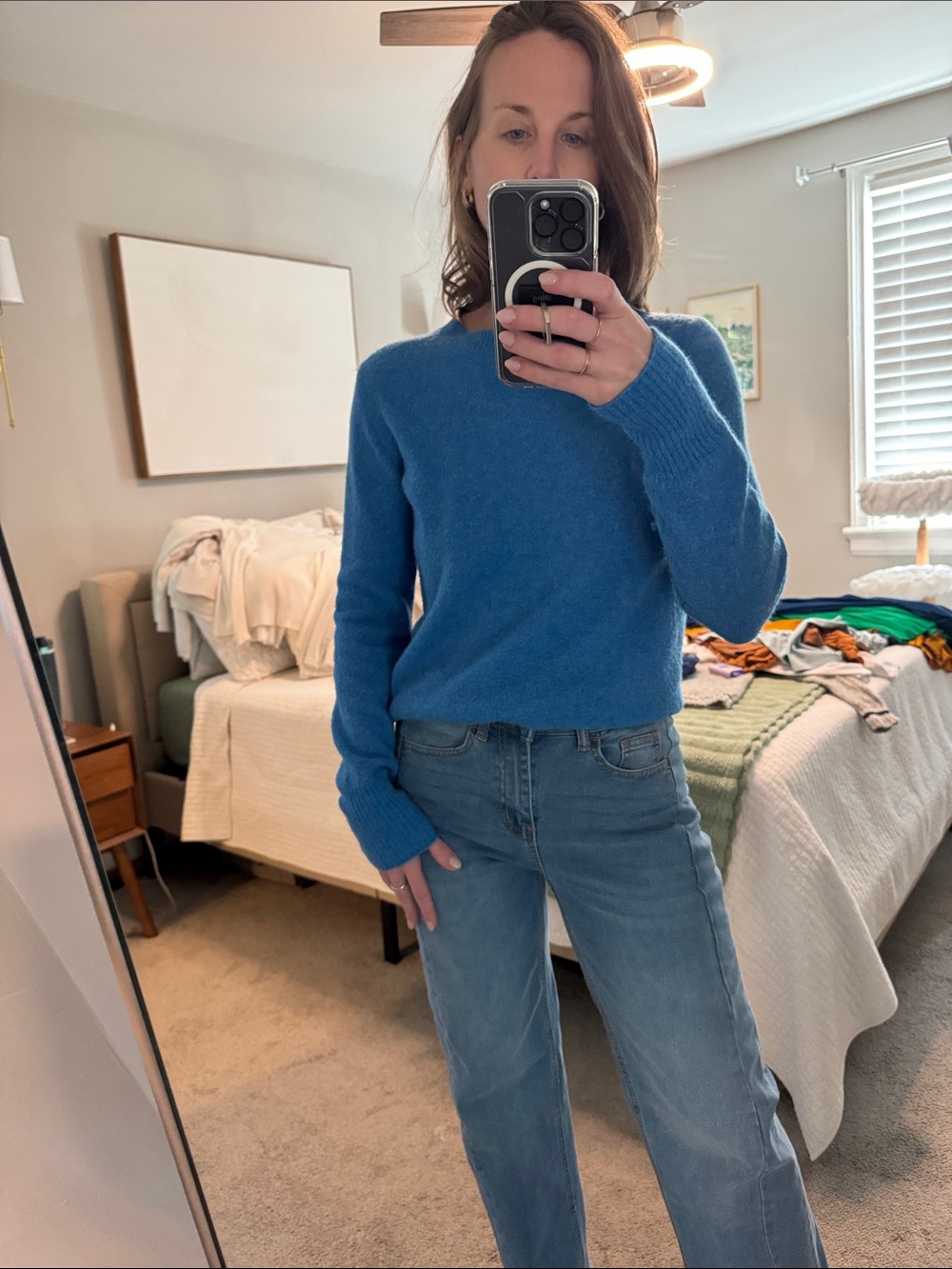 J. Crew Sky Blue Crewneck Sweater - extra soft - Picture 2 of 4